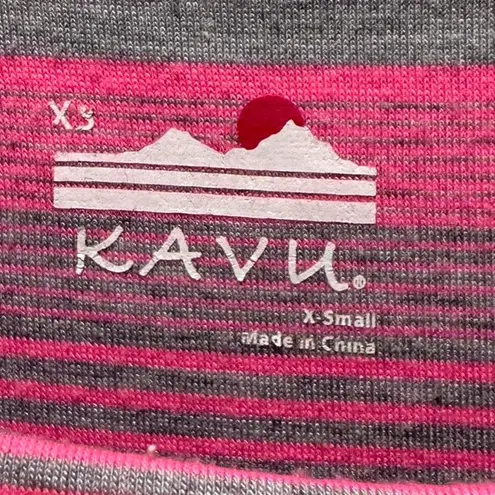 KAVU Pink & Gray Striped Mini Dress Size XS