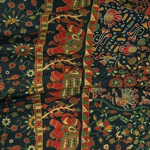 Women’s Colorful Elephant Cotton Jaipuri Sanganeri Print Maxi Skirt One Size Orange Size undefined