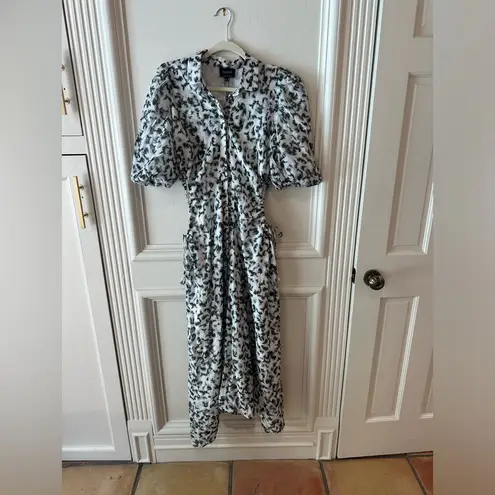 Bardot Abstract Cutout Midi Shirtdress