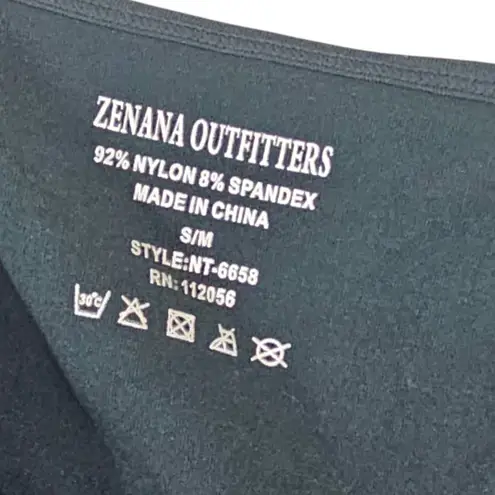 Zenana Outfitters Crisscross Back Dark Teal Sports Bra S Nylon/Spandex