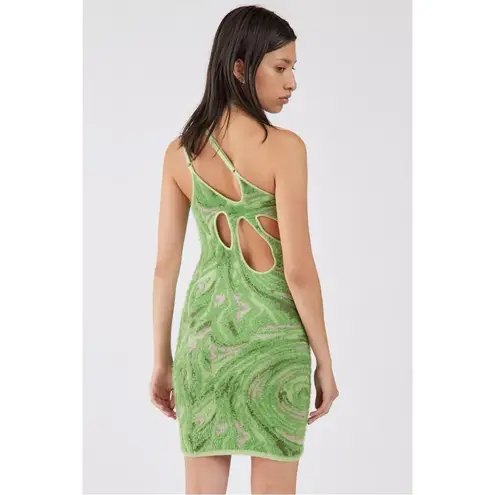 House of Sunny Hot Springs Hockney Mini Dress in Grass, Small, NWT Green Size 4