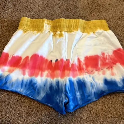 Beach Riot  Women’s Red, Gold & Blue Tie Dye Shorts Outfit - Size L