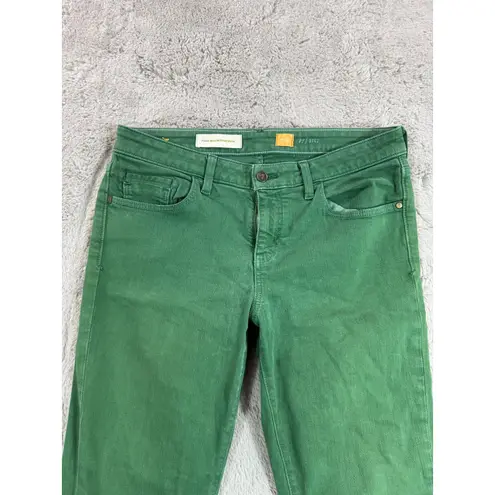 Pilcro and the Letterpress Green Denim Pants Size 31 Stretch Casual School