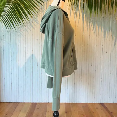 Sweaty Betty  Green Hooded Pullover Sweatshirt | Size M