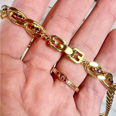 Givenchy Couture Gold & Amethyst Stone Necklace