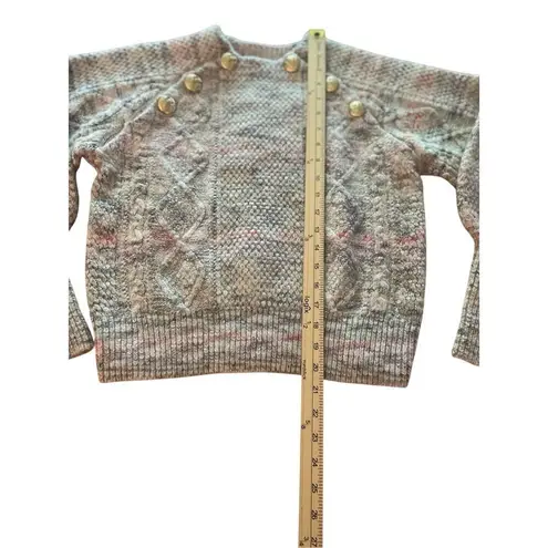 Veronica Beard Adelaide Crew Neck Full Sleeve Sweater S Merino wool/ Alpaca Gray