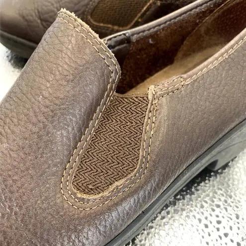 BRAZIL Brown Leather BOOTIES Slip On Women's Shoes SZ 38 Euro/ 7.5 USA