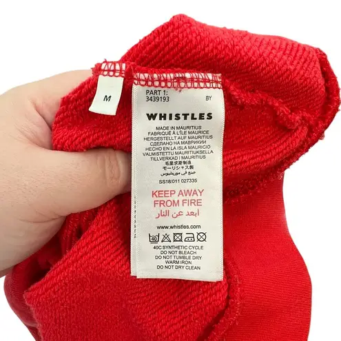WHISTLES Cest La Vie Sweatshirt Top Red Size Medium