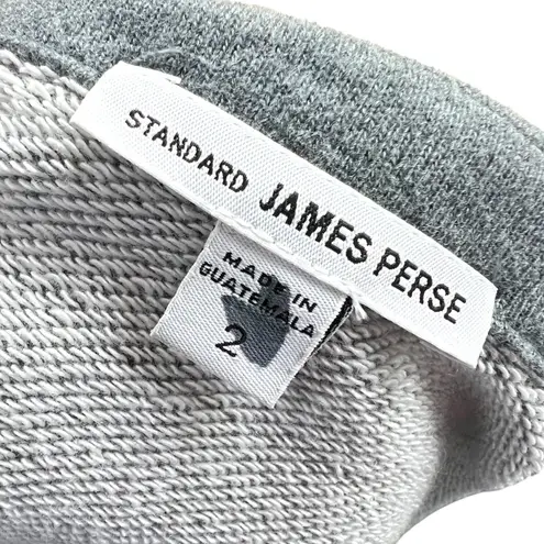 James Perse Brushed Jersey Double Breasted Blazer Gray Size Medium 2