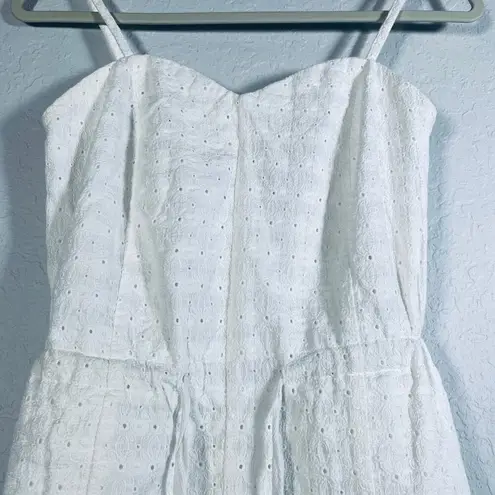 Jack by BB Dakota O'Hara Womens Waist Tie Embroidered Romper White Sz 0 Coquette