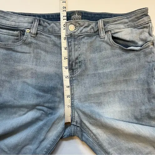 New York & Co. Soho Jeans Light Wash Bermuda Shorts Raw Hem 10