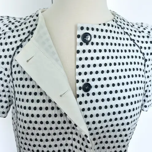 Nina Ricci jacket size 8 40 white black polka dot blazer