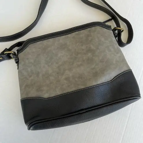 Dove BOC Cronton Crossbody Bag /Gray and Black Medium Purse