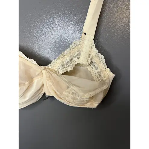 Vintage Nene Nursing Bra Womens 34C Ivory Lace Sheer Mesh Underwire Made USA 80s Size undefined
