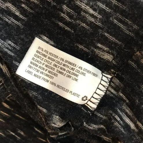 Liz Lange Maternity Dress Target 3/4 Sleeve Ruched Black/White Marled Size M