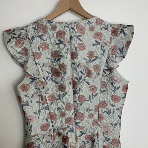 Gal Meets Glam Lola Midi Dress Floral Blue Pink Womens Size 6