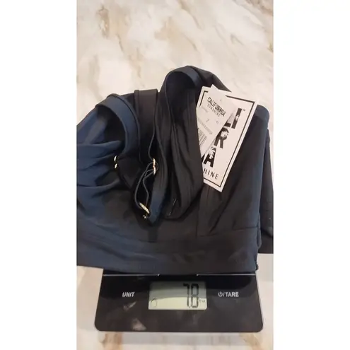 California Sunshine NWT Black twist- front molded cup bikini top size 2