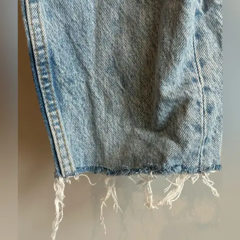 ZARA  The Cigarette in Sunrise Blue distressed frayed hem jeans Size 8