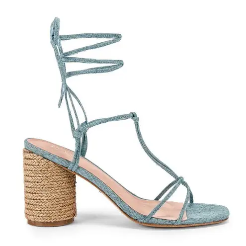 Raye lace up ankle tie turquoise sandals size 9