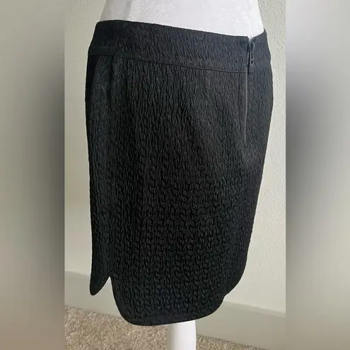 Zadig & Voltaire Deluxe metallic Black textured Pencil Skirt