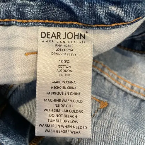 Dear John  Super High Rise Jodi Straight Jeans in Sunnyvale Wash Distressed Sz 30