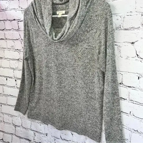 Joie Soft‎ Cowl Neck Long Sleeve Cozy Sweater in Marled Gray Size XS