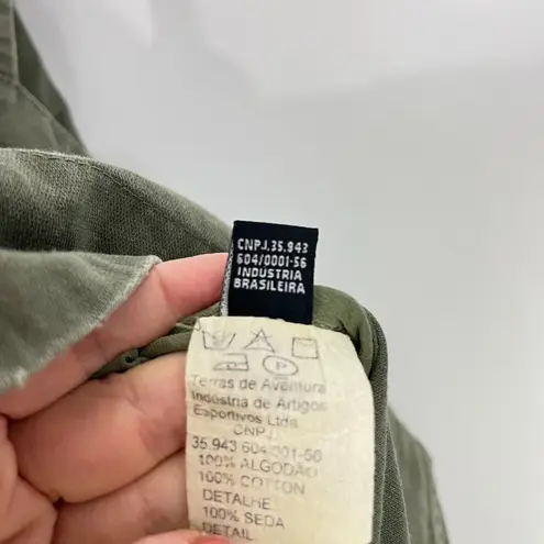 Osklen Small Olive Green Military Utility Overalls Parachute Dress