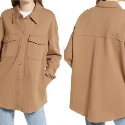 Joie  Camel Oversized Shirt Shacket Jacket