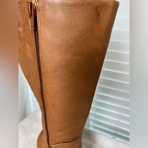 Liz & Co Brown Knee High Heeled Leather Boots 7.5