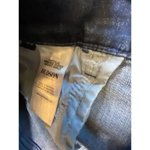 Hudson Natalie Ladies' Size 30 Mid-Rise Skinny Ankle Jeans Blue Dark Wash Preppy