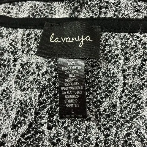 Lavanya Black Silver Lace Kimono Duster Cardigan Long Sleeve Whimsigoth L Size L