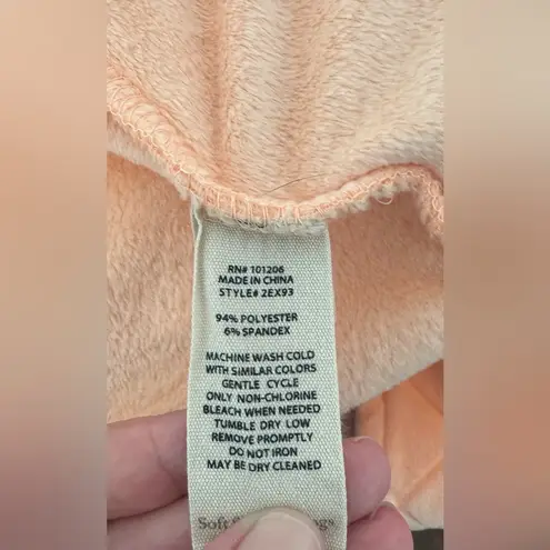 Soft Surroundings Peach Robe Soft Leisure Lounge Pockets Size Large