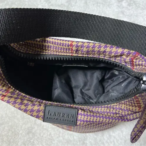 Lauren Ralph Lauren Y2K Houndstooth Shoulder Bag Purple