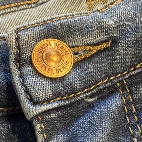 Diesel Women’s Jeans 34x30 Y2K Side Stripe Logo Vintage Mid Rise Denim