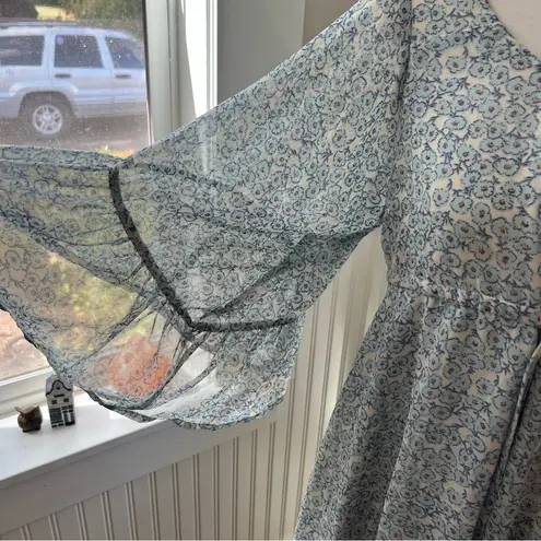 Collective Concepts Collective Concepts Baby Blue Floral Mini Dress | Size S | Cottagecore Fairy