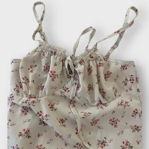 Ditsy Floral Babydoll Dress with Tie Front Size XS