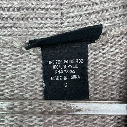 it's our time Taupe Tunic Length Button Down Cardigan Size S