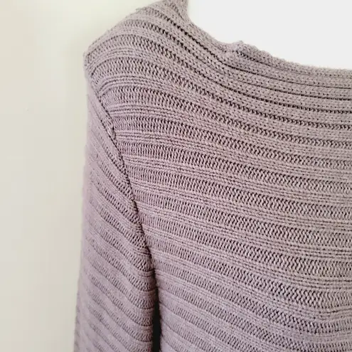 Adrienne Vittadini mushroom ribbed wrap cardigan size large