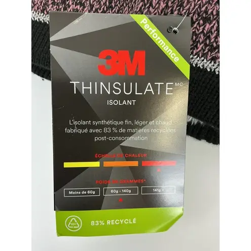 NEW Swiss Tech 3M Thinsulate Headband Performance Gear Black Pink White Knit