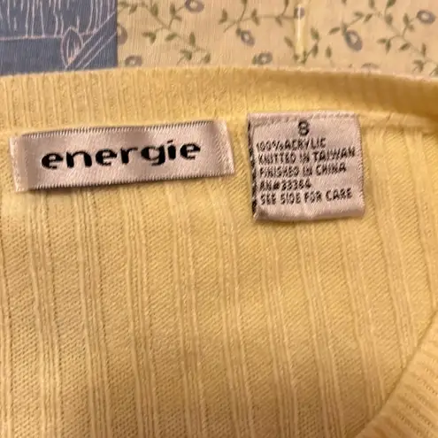 Energie vintage acrylic cablestitch ribknit sweater Size small