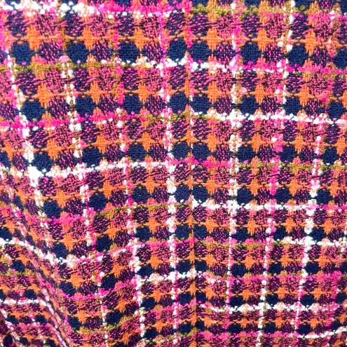 Aura | Red Dress Boutique Tweed Pink Orange Blazer Pearl Buttons Gold Accents