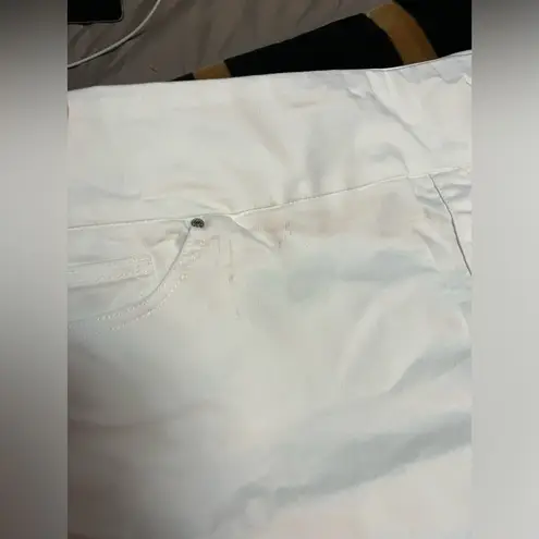 NWT! S.C. & Co. Womens Casual Denim Skort White Size XL