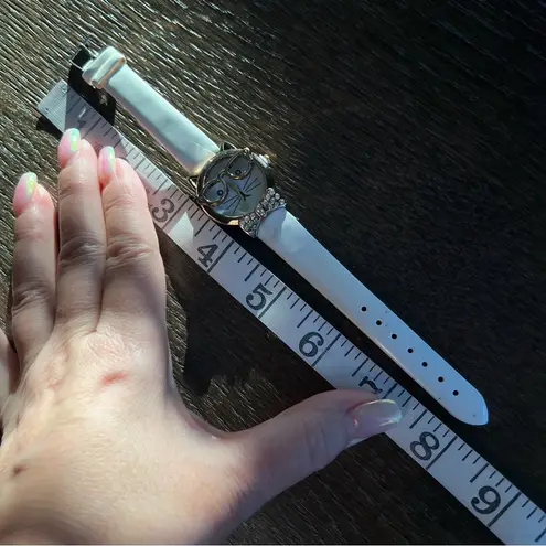 Cute Cat Watch with rhinestones and glasses. Functional White