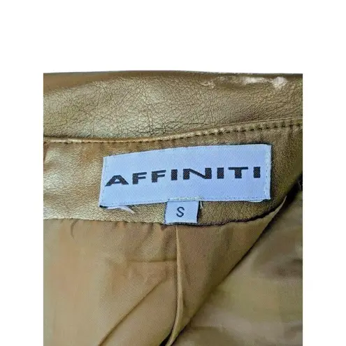Affiniti Small Gold Polyester Blend Zippered Back