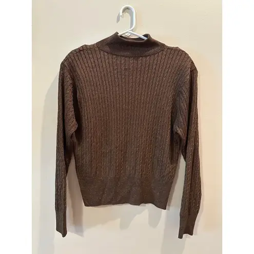 Carlisle Women's Silk Metallic Sweater XXL Brown
