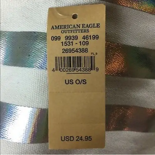 American Eagle ✨HP✨ Outfitter AEO Metallic Holographic Canvas Tote Bag✨