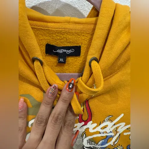 Ed Hardy Dragon Tattoo Pullover Gold Hoodie Junior Women Sz XL
Signature Logo