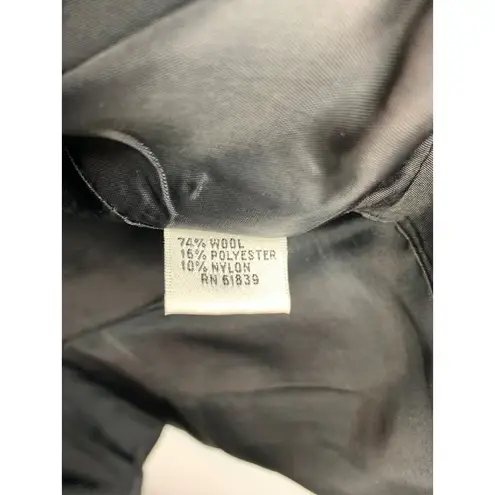 Rickie Freeman Teri Jon Womens Wool Blend Blazer Jacket Size 8 Black