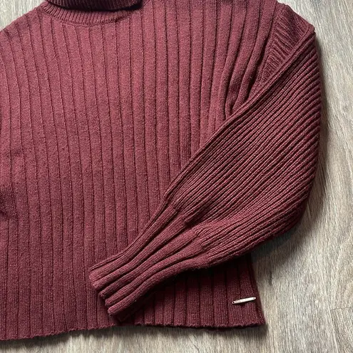 Elie Tahari Burgundy Turtleneck Sweater