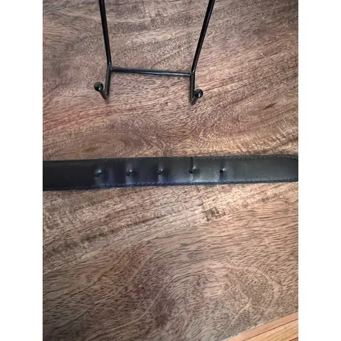 Elisabeth 1992 Liz Claiborne Womens Size 1 Black‎ Leather Belt Gold Buckle Black